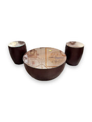 Set of 3 - Wood Tables - DeFrenS